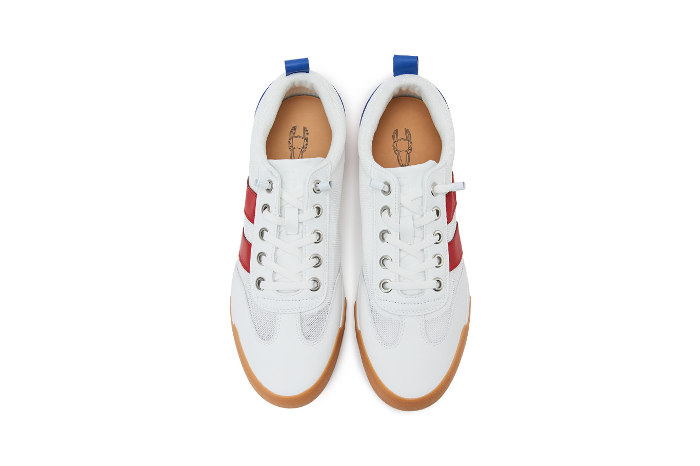 Кеды мужские 43215AM-1642 белый/красный, фото 5