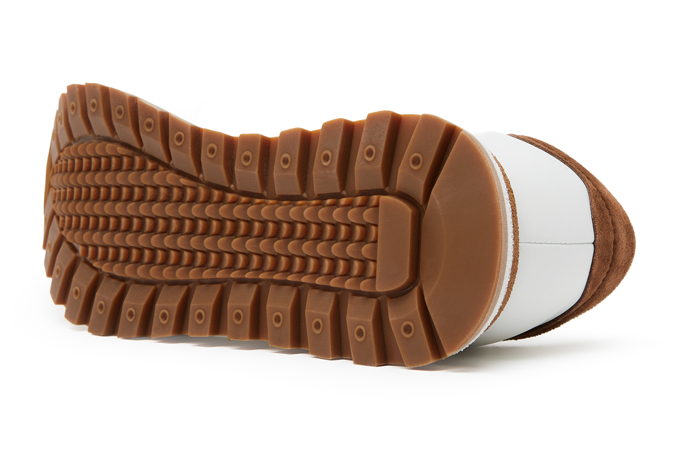 кроссовки 42214AW-1539 белый/коричневый, фото 4