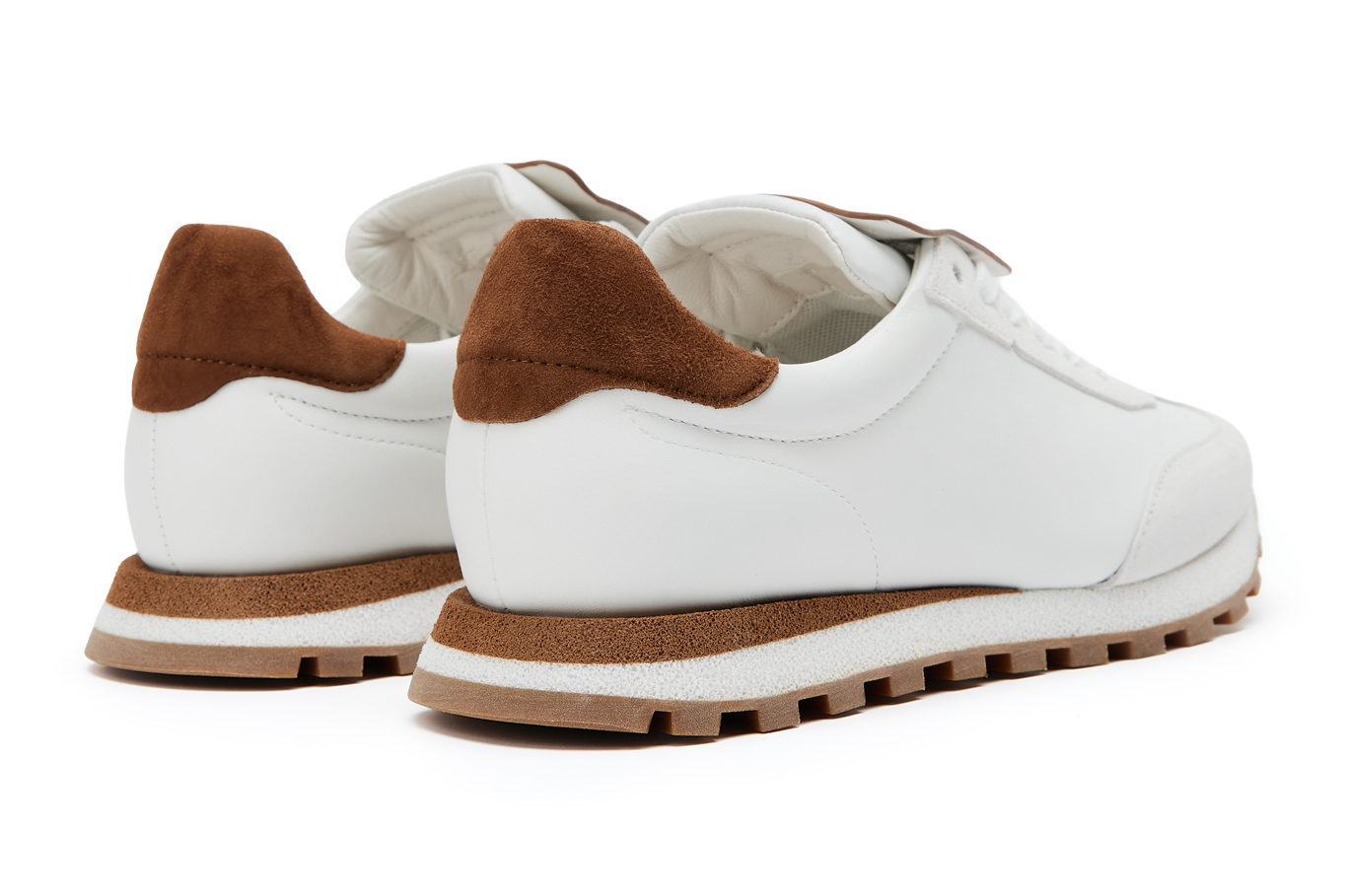 кроссовки 42214AW-1539 белый/коричневый, фото 6