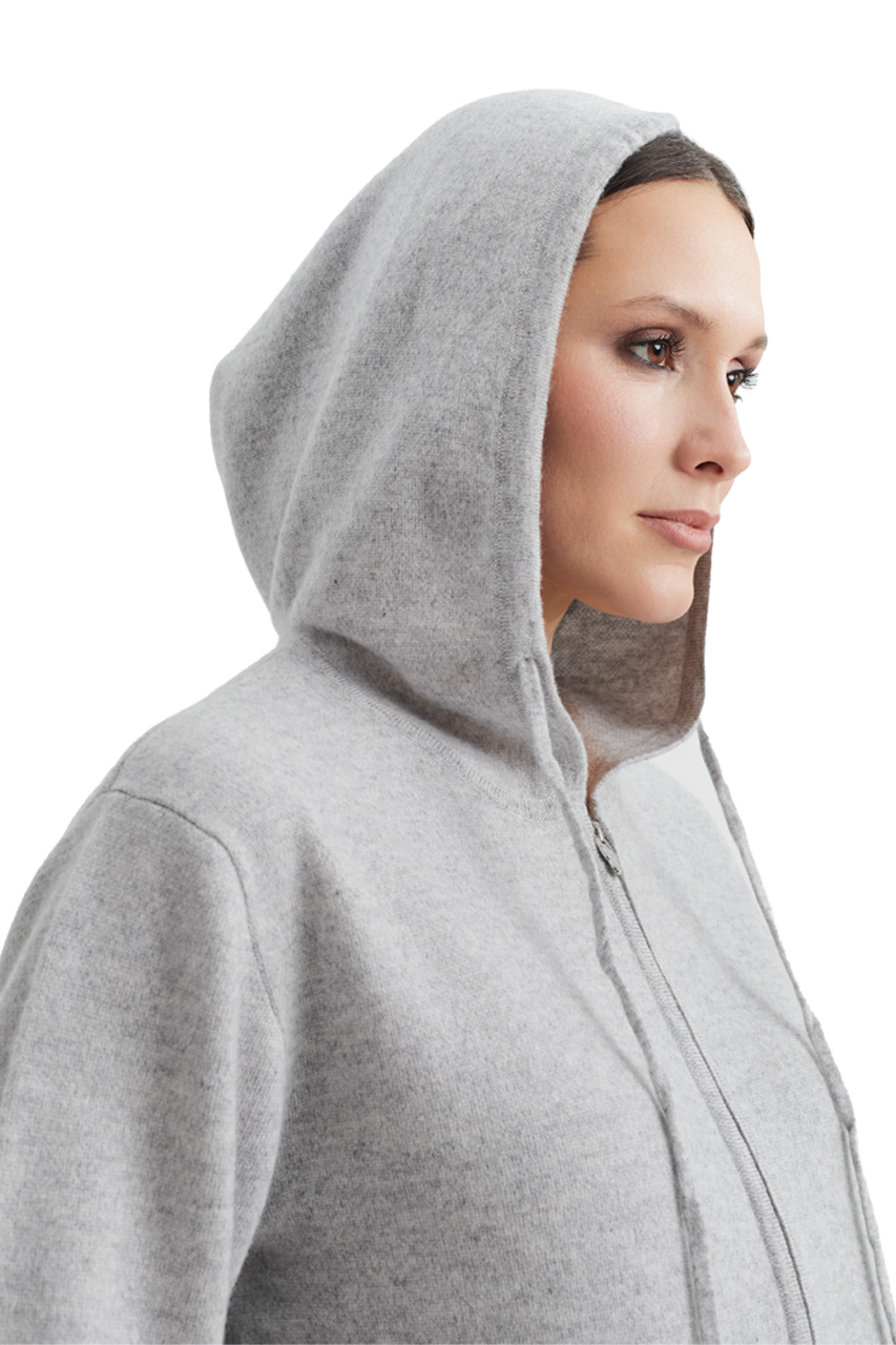 Худи на молнии 112505 СЕРЫЙ, фото 5