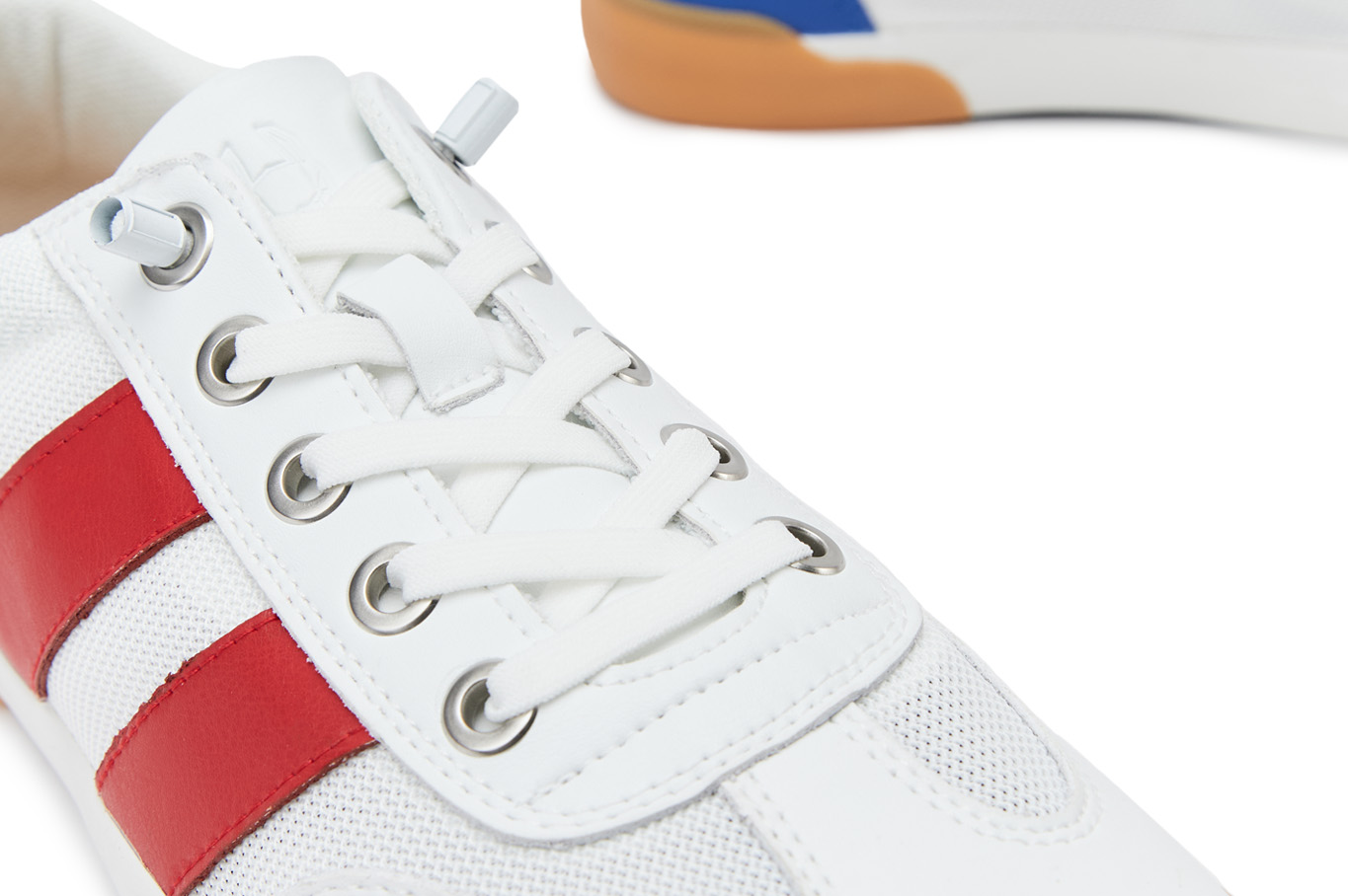 Кеды мужские 43215AM-1642 белый/красный, фото 6