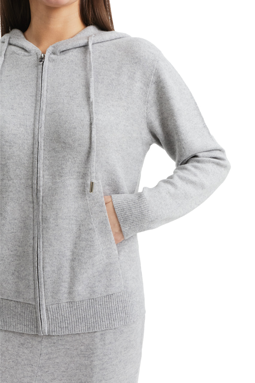 Худи на молнии 112505 СЕРЫЙ, фото 6