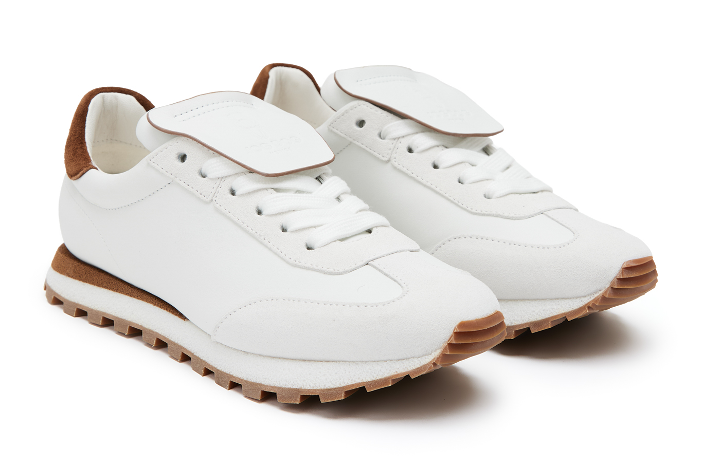 кроссовки 42214AW-1539 белый/коричневый, фото 2