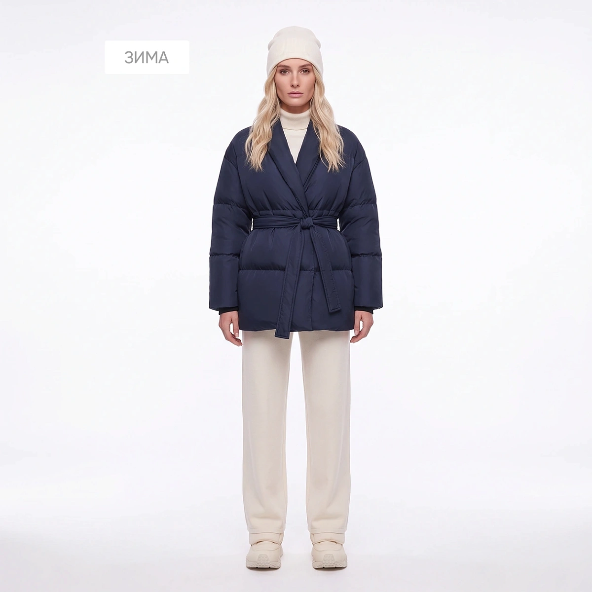 Образ с пуховиком-кимоно AW2627-W29-37