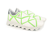 кроссовки 8634A бело-зеленый лак, фото